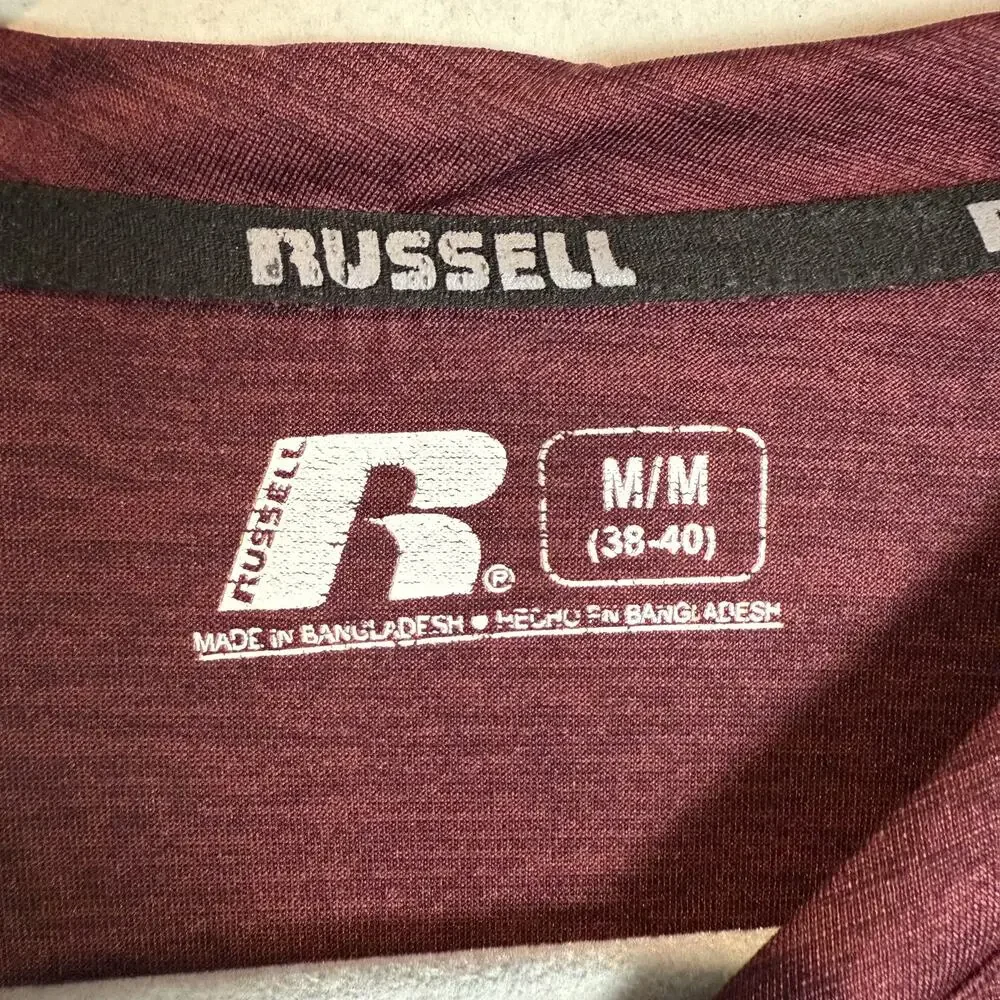 Russell Texas A&M Aggies T-Shirt Men's‎ Medium Maroon Crew Neck Short Sleeve